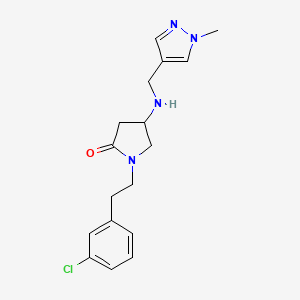 1-[2-(3-chlorophenyl)ethyl]-4-{[(1-methyl-1H-pyrazol-4-yl)methyl]amino}-2-pyrrolidinone