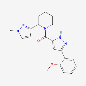 1-{[3-(2-methoxyphenyl)-1H-pyrazol-5-yl]carbonyl}-2-(1-methyl-1H-pyrazol-3-yl)piperidine