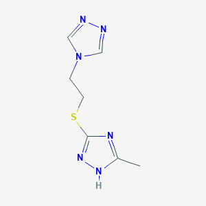 5-methyl-3-[2-(1,2,4-triazol-4-yl)ethylsulfanyl]-1H-1,2,4-triazole