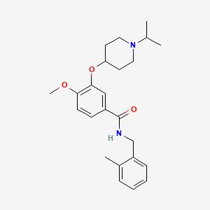 3-[(1-isopropyl-4-piperidinyl)oxy]-4-methoxy-N-(2-methylbenzyl)benzamide