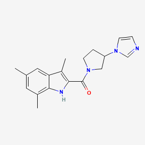 2-{[3-(1H-imidazol-1-yl)pyrrolidin-1-yl]carbonyl}-3,5,7-trimethyl-1H-indole