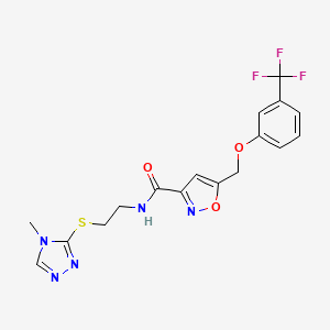 N-{2-[(4-methyl-4H-1,2,4-triazol-3-yl)thio]ethyl}-5-{[3-(trifluoromethyl)phenoxy]methyl}-3-isoxazolecarboxamide