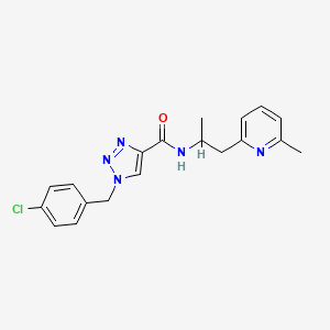 1-(4-chlorobenzyl)-N-[1-methyl-2-(6-methyl-2-pyridinyl)ethyl]-1H-1,2,3-triazole-4-carboxamide