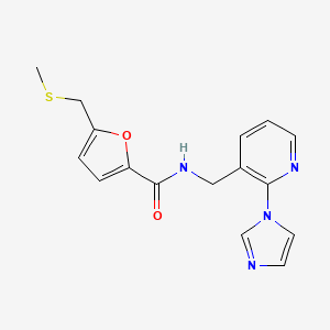 N-{[2-(1H-imidazol-1-yl)-3-pyridinyl]methyl}-5-[(methylthio)methyl]-2-furamide