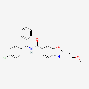 N-[(4-chlorophenyl)(phenyl)methyl]-2-(2-methoxyethyl)-1,3-benzoxazole-6-carboxamide