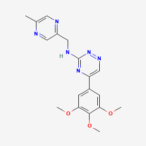 N-[(5-methyl-2-pyrazinyl)methyl]-5-(3,4,5-trimethoxyphenyl)-1,2,4-triazin-3-amine