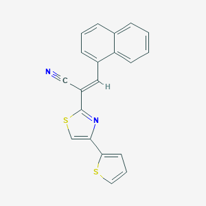 (E)-3-(naphthalen-1-yl)-2-(4-(thiophen-2-yl)thiazol-2-yl)acrylonitrile