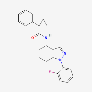 N-[1-(2-fluorophenyl)-4,5,6,7-tetrahydro-1H-indazol-4-yl]-1-phenylcyclopropanecarboxamide