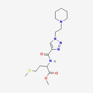 Methyl 4-methylsulfanyl-2-[[1-(2-piperidin-1-ylethyl)triazole-4-carbonyl]amino]butanoate