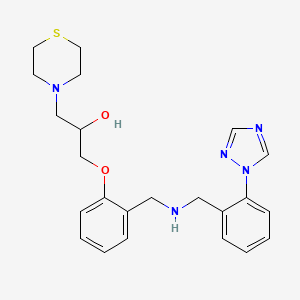 1-(4-thiomorpholinyl)-3-[2-({[2-(1H-1,2,4-triazol-1-yl)benzyl]amino}methyl)phenoxy]-2-propanol