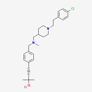 4-[4-[[[1-[2-(4-Chlorophenyl)ethyl]piperidin-4-yl]methyl-methylamino]methyl]phenyl]-2-methylbut-3-yn-2-ol