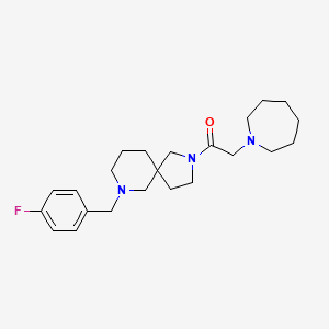 2-(Azepan-1-yl)-1-[9-[(4-fluorophenyl)methyl]-2,9-diazaspiro[4.5]decan-2-yl]ethanone