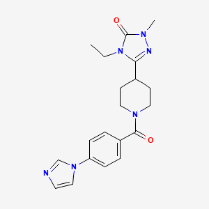 4-ethyl-5-{1-[4-(1H-imidazol-1-yl)benzoyl]piperidin-4-yl}-2-methyl-2,4-dihydro-3H-1,2,4-triazol-3-one