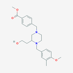 methyl 4-{[3-(2-hydroxyethyl)-4-(4-methoxy-3-methylbenzyl)-1-piperazinyl]methyl}benzoate