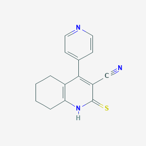 molecular formula C15H13N3S B377809 4-pyridin-4-yl-2-sulfanylidene-5,6,7,8-tetrahydro-1H-quinoline-3-carbonitrile CAS No. 109619-38-7