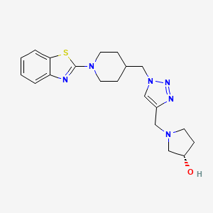 (3S)-1-[(1-{[1-(1,3-benzothiazol-2-yl)-4-piperidinyl]methyl}-1H-1,2,3-triazol-4-yl)methyl]-3-pyrrolidinol bis(trifluoroacetate) (salt)