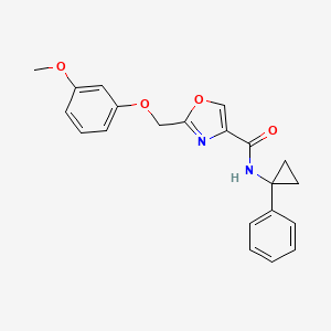 2-[(3-methoxyphenoxy)methyl]-N-(1-phenylcyclopropyl)-1,3-oxazole-4-carboxamide