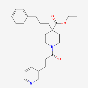 ethyl 4-(3-phenylpropyl)-1-[3-(3-pyridinyl)propanoyl]-4-piperidinecarboxylate