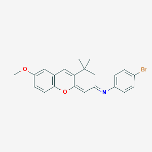 molecular formula C22H20BrNO2 B377814 N-(4-bromophenyl)-N-(7-methoxy-1,1-dimethyl-1,2-dihydro-3H-xanthen-3-ylidene)amine 