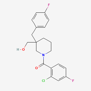 [1-(2-chloro-4-fluorobenzoyl)-3-(4-fluorobenzyl)-3-piperidinyl]methanol