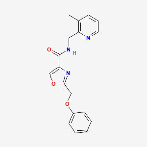 N-[(3-methyl-2-pyridinyl)methyl]-2-(phenoxymethyl)-1,3-oxazole-4-carboxamide