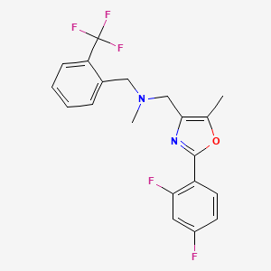 1-[2-(2,4-difluorophenyl)-5-methyl-1,3-oxazol-4-yl]-N-methyl-N-[2-(trifluoromethyl)benzyl]methanamine