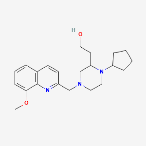 2-[1-Cyclopentyl-4-[(8-methoxyquinolin-2-yl)methyl]piperazin-2-yl]ethanol