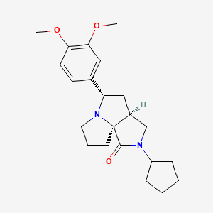 (1S,5S,7S)-3-cyclopentyl-7-(3,4-dimethoxyphenyl)-3,8-diazatricyclo[6.3.0.01,5]undecan-2-one