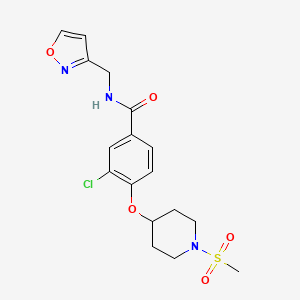 3-chloro-N-(3-isoxazolylmethyl)-4-{[1-(methylsulfonyl)-4-piperidinyl]oxy}benzamide