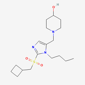 1-({1-butyl-2-[(cyclobutylmethyl)sulfonyl]-1H-imidazol-5-yl}methyl)-4-piperidinol