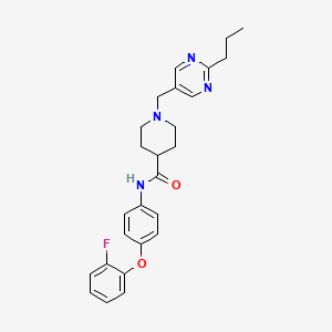 N-[4-(2-fluorophenoxy)phenyl]-1-[(2-propyl-5-pyrimidinyl)methyl]-4-piperidinecarboxamide