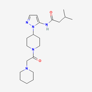 3-methyl-N-{1-[1-(1-piperidinylacetyl)-4-piperidinyl]-1H-pyrazol-5-yl}butanamide