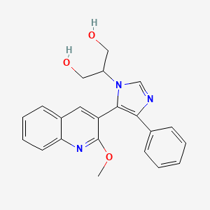 2-[5-(2-methoxyquinolin-3-yl)-4-phenyl-1H-imidazol-1-yl]propane-1,3-diol