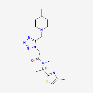 N-methyl-2-{5-[(4-methyl-1-piperidinyl)methyl]-1H-tetrazol-1-yl}-N-[1-(4-methyl-1,3-thiazol-2-yl)ethyl]acetamide