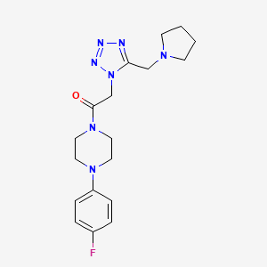 1-(4-fluorophenyl)-4-{[5-(1-pyrrolidinylmethyl)-1H-tetrazol-1-yl]acetyl}piperazine