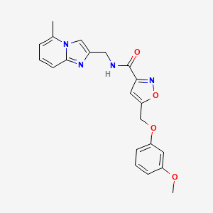 5-[(3-methoxyphenoxy)methyl]-N-[(5-methylimidazo[1,2-a]pyridin-2-yl)methyl]-1,2-oxazole-3-carboxamide