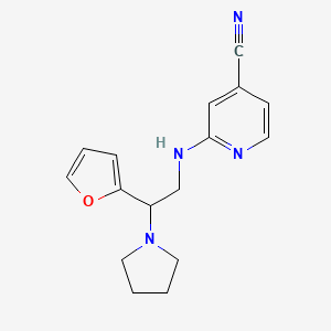 2-[[2-(Furan-2-yl)-2-pyrrolidin-1-ylethyl]amino]pyridine-4-carbonitrile