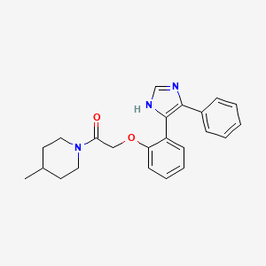 4-methyl-1-{[2-(4-phenyl-1H-imidazol-5-yl)phenoxy]acetyl}piperidine