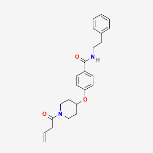 4-{[1-(3-butenoyl)-4-piperidinyl]oxy}-N-(2-phenylethyl)benzamide