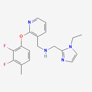 1-[2-(2,3-difluoro-4-methylphenoxy)pyridin-3-yl]-N-[(1-ethylimidazol-2-yl)methyl]methanamine