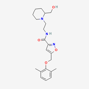 5-[(2,6-dimethylphenoxy)methyl]-N-{2-[2-(hydroxymethyl)-1-piperidinyl]ethyl}-3-isoxazolecarboxamide