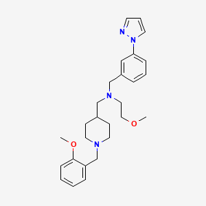 2-methoxy-N-{[1-(2-methoxybenzyl)-4-piperidinyl]methyl}-N-[3-(1H-pyrazol-1-yl)benzyl]ethanamine