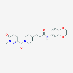 N-(2,3-dihydro-1,4-benzodioxin-6-yl)-3-{1-[(1-methyl-6-oxo-1,4,5,6-tetrahydro-3-pyridazinyl)carbonyl]-4-piperidinyl}propanamide