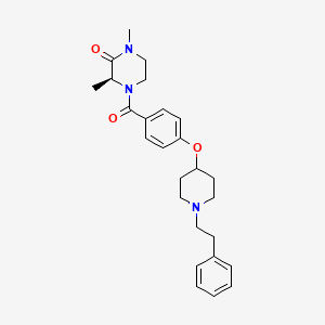 (3S)-1,3-dimethyl-4-(4-{[1-(2-phenylethyl)-4-piperidinyl]oxy}benzoyl)-2-piperazinone