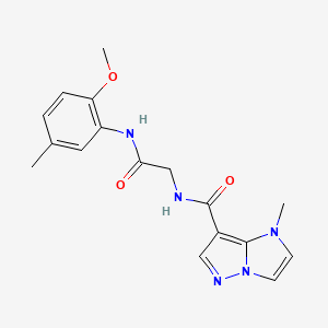 N-{2-[(2-methoxy-5-methylphenyl)amino]-2-oxoethyl}-1-methyl-1H-imidazo[1,2-b]pyrazole-7-carboxamide