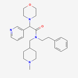 N-[(1-methyl-4-piperidinyl)methyl]-2-(4-morpholinyl)-N-(2-phenylethyl)-2-(3-pyridinyl)acetamide