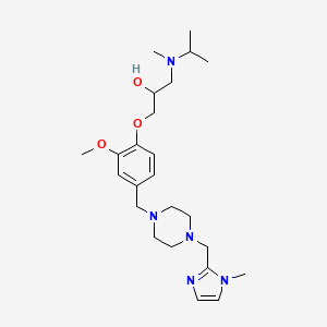 1-[isopropyl(methyl)amino]-3-[2-methoxy-4-({4-[(1-methyl-1H-imidazol-2-yl)methyl]-1-piperazinyl}methyl)phenoxy]-2-propanol