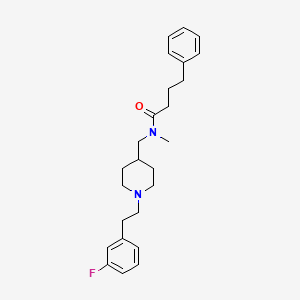 N-({1-[2-(3-fluorophenyl)ethyl]-4-piperidinyl}methyl)-N-methyl-4-phenylbutanamide