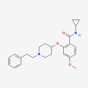 N-cyclopropyl-4-methoxy-2-{[1-(2-phenylethyl)-4-piperidinyl]oxy}benzamide