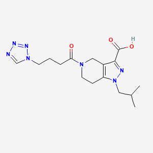 1-isobutyl-5-[4-(1H-tetrazol-1-yl)butanoyl]-4,5,6,7-tetrahydro-1H-pyrazolo[4,3-c]pyridine-3-carboxylic acid